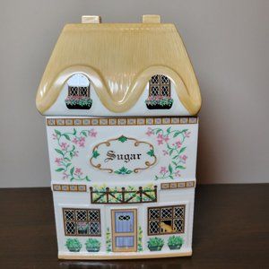 VTG Lenox Canterbury Crossing Sugar Canister Yellow Lid